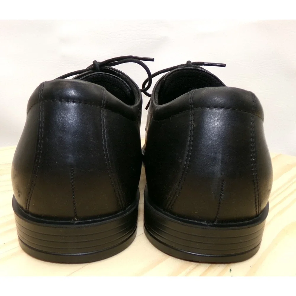 ECCO Edinburgh Oxford Dress Shoes Mens Black Sz 47 US 13 - 13.5 Bike Toe Leather